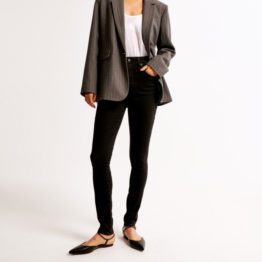 Abercrombie and Fitch Black Simone High Rise Super Skinny Denim Jeans